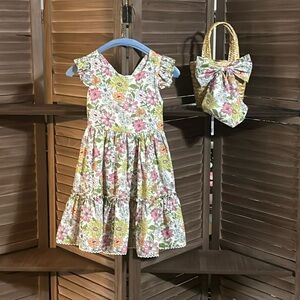 Rare Editions Spring Dress w/ Matching Purse